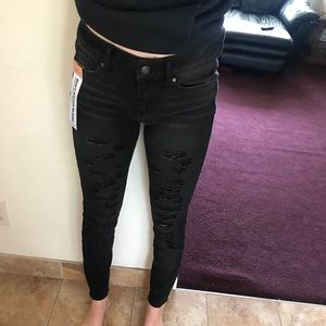 Black ripped jeans
